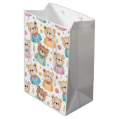 Teddy bear and flowers mittlere geschenktüte (Rückseite Schrägansicht)