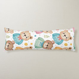 Teddy bear and flowers seitenschläferkissen