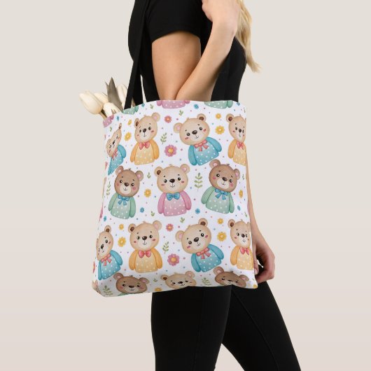 Teddy bear and flowers tasche (Von Nahem)