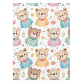 Teddy bear and flowers tischdecke (Vorderseite)