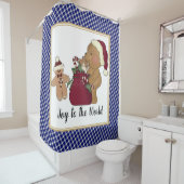 Teddy Bear and Gingerbread Man Cookie Duschvorhang (Beispiel)