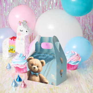 Teddy Bear and Hot Air Balloons Geschenkschachtel
