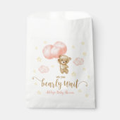 Teddy Bear and Pink Balloons Babydusche Geschenktütchen (Vorderseite)