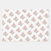 Teddy Bear and Polka Dot Happy Birthday Geschenkpapier Set (Vorderseite)