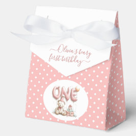 Teddy Bear and Polka Dot Happy Birthday Geschenkschachtel