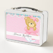 Teddy Bear and Polka Dots Metall Lunch Box (Vorderseite)