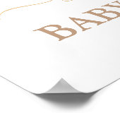 Teddy Bear and Rainbow Baby Dusche Begrüßungszeich Poster (Ecke)