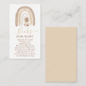 Teddy Bear and Rainbow Books for Baby Boy Card Begleitkarte (Vorne/Hinten)