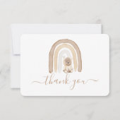 Teddy Bear and Rainbow danke Karte (Vorderseite)