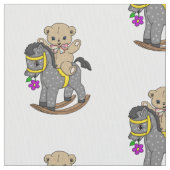 Teddy Bear and Rocking Horse Stoff (Nahaufnahme)