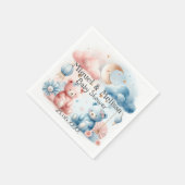 Teddy Bear and Stars Baby Dusche nach Maß Serviette (Ecke)