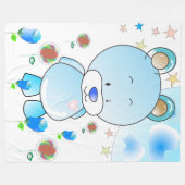 Teddy Bear and Stars Fleecedecke (Vorderseite (Horizontal))