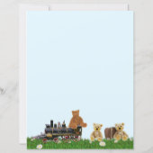 Teddy Bear and Train Stationery (Rückseite)
