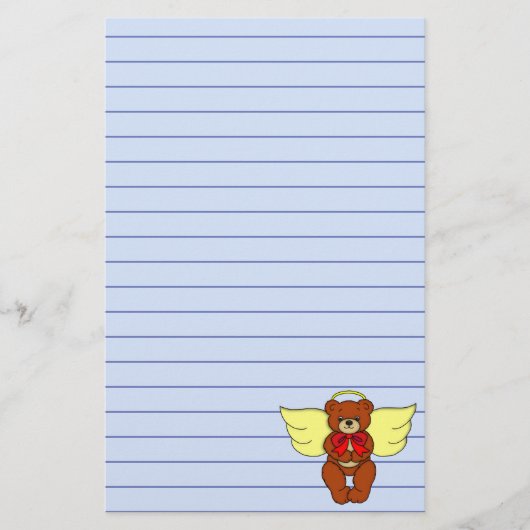 Teddy Bear Angel Briefpapier (Vorderseite)
