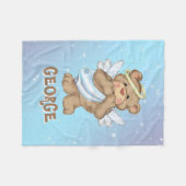Teddy Bear Angel Fleecedecke (Vorderseite (Horizontal))