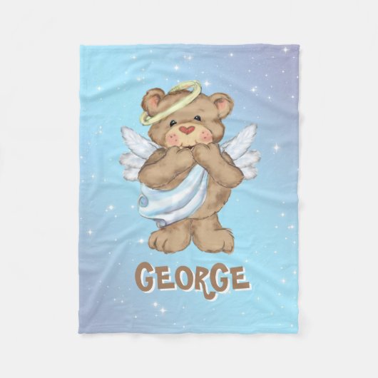 Teddy Bear Angel Fleecedecke (Vorderseite)