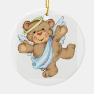 Teddy Bear Angel Keramik Ornament