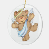 Teddy Bear Angel Keramik Ornament (Links)