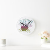 Teddy-Bear Angel Runde Wanduhr (Zuhause)