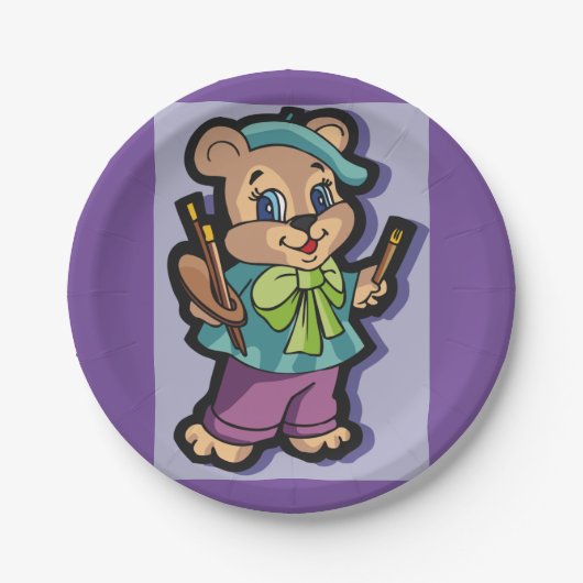 Teddy Bear Artist Pappteller (Vorderseite)