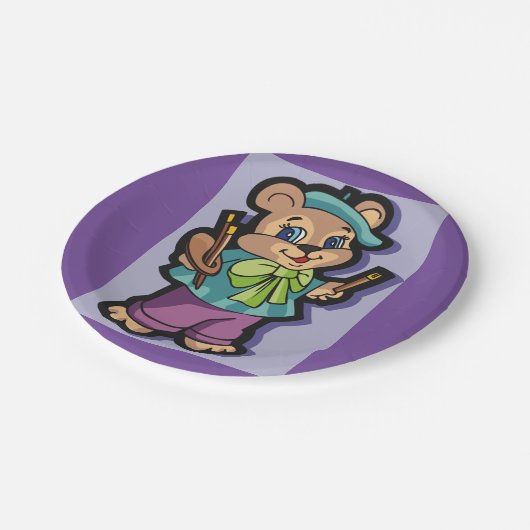 Teddy Bear Artist Pappteller (Schrägansicht)