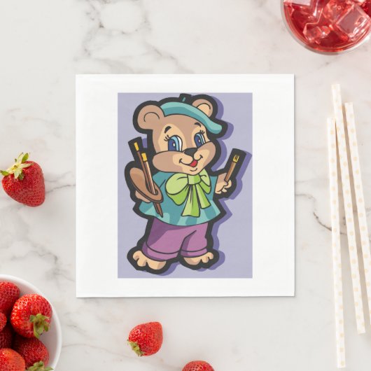 Teddy Bear Artist Serviette (Beispiel)