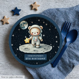 Teddy Bear Astronaut Baby Boy Dusche Custom Teller