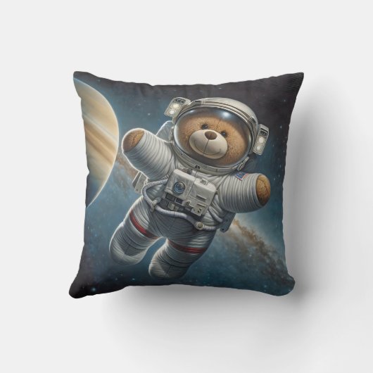 Teddy Bear Astronaut Baby Boy Kissen (Rückseite)