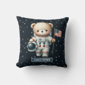 Teddy Bear Astronaut Baby Boy Kissen Kinderzimmer  (Vorderseite)