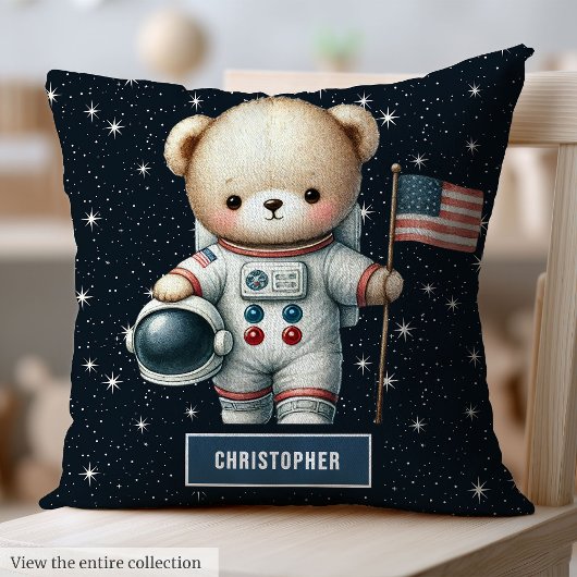 Teddy Bear Astronaut Baby Boy Kissen Kinderzimmer 