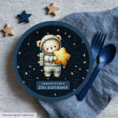 Teddy Bear Astronaut Baby Shower Celebration Plati Pappteller