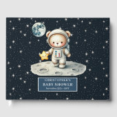 Teddy Bear Astronaut Boy Baby Showjournal Gästebuch (Vorderseite)