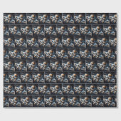 Teddy Bear Astronaut Geschenkpapier (Flach)