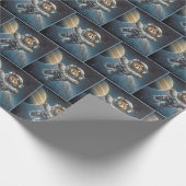 Teddy Bear Astronaut im Weltraum Geschenkpapier (Ecke)