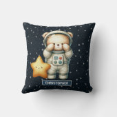 Teddy Bear Astronaut Pillow Baby Boy Kinderzimmer  Kissen (Rückseite)