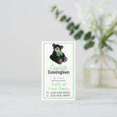 Teddy Bear Au Pair Custom Business Card Visitenkarte (Stehend Vorderseite)