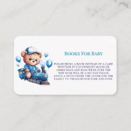 Teddy Bear auf Blue Train Boy Books for Baby Begleitkarte