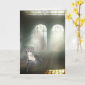 Teddy Bear auf einem Sessel mit Liegen Karte (Gelbe Blume)