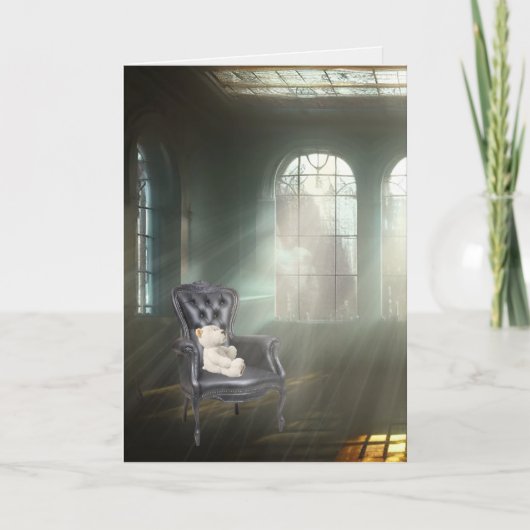 Teddy Bear auf einem Stuhl Karte (Vorderseite)