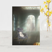 Teddy Bear auf einem Stuhl Karte (Gelbe Blume)