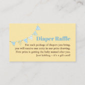 Teddy Bear auf Scooter Baby Duwer Diaper Raffles Visitenkarte (Rückseite)