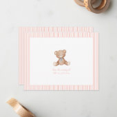 Teddy Bear Baby Baby Shooter Mitteilungskarte (Vorderseite/Rückseite Beispiel)