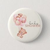 Teddy Bear Baby Babydusche Button (Vorderseite)