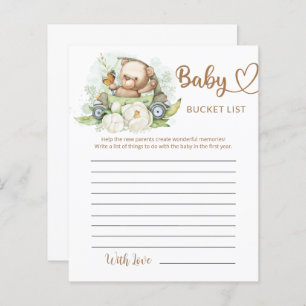 Teddy Bear Baby Bear Baby Shocket List