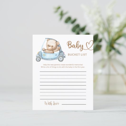 Teddy Bear Baby Bear Baby Shocket List (Stehend Vorderseite)