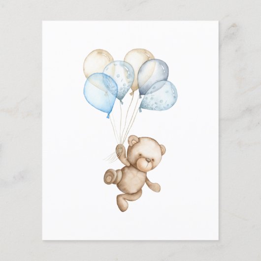 Teddy Bear Baby Bear Baby Shocket List (Rückseite)