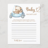 Teddy Bear Baby Bear Baby Shocket List (Vorderseite)