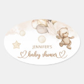 Teddy Bear Baby Bear Baby Shooter Ballon Ovaler Aufkleber (Vorderseite)