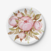 Teddy Bear Baby Bear Baby Shooter Floral Pappteller (Vorderseite)