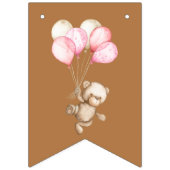 Teddy Bear Baby Bear Baby Shooter Floral Wimpelkette (Zweite Fahne)